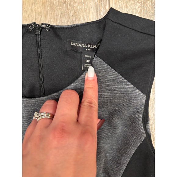 Banana Republic Petite Sheath Dress Colorblock Business Casual Women 0P - Picture 3 of 6